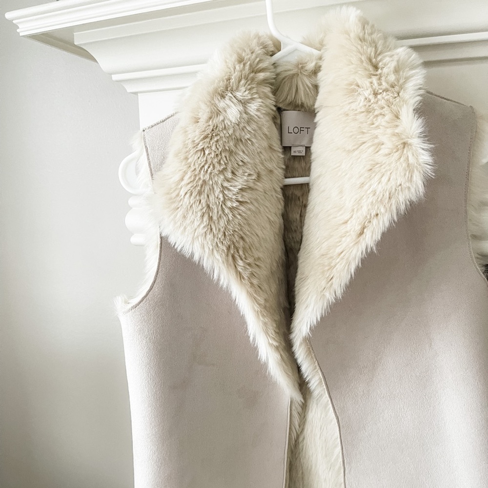 LOFT faux suede vest. New with tags.